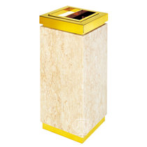 南方大理石金盖座地烟灰桶金属垃圾桶室内立式烟灰缸公用果皮桶宾馆垃圾筒GPX-7 A(金花米天然大理石)