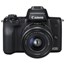 佳能(Canon)EOS M50(EF-M15-45/55-200STM) 双镜头套机 约2410万像素 全像素双核对焦 可静音拍摄 黑色