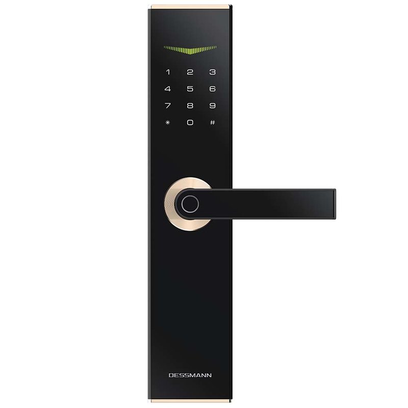 德施曼智能锁v6磨砂黑手机app智能锁入户门指纹密码锁