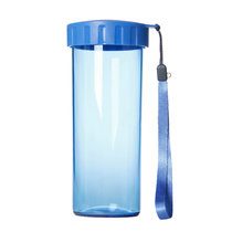 特百惠新款水杯塑料杯子学生运动水杯430ml夏季柠檬杯便携随手杯(纯净蓝)