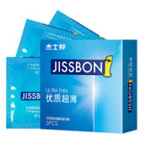 杰士邦避孕套薄型3只/10只装安全套光面避孕套成人用品(超薄3只装 1盒)