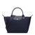 Longchamp女士帆布配皮手提包1512598-006蓝色 时尚百搭