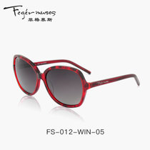 Feger muses/菲格慕斯 偏光太阳镜 时尚女士大框眼镜 驾驶镜 FS-012(FS-012-WIN-05酒红渐灰)