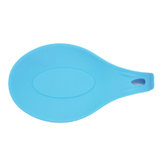 思柏飞 硅胶勺子垫 耐高温匙羹垫 汤勺垫 搁勺器工具(蓝)