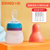 日康米糊勺婴儿硅胶软勺奶瓶挤压式宝宝辅食勺子米粉喂食器工具 （RK-C4004(蓝紫两色（加指套牙刷）)