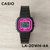 卡西欧手表CASIO W-218H-1A户外运动时尚腕表复古方块防水电子表(LA-20WH-4A黑色粉框)