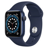 Apple Watch Series 6智能手表 GPS款 44毫米蓝色铝金属表壳  深海军蓝色运动型表带 M00J3CH/A