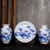 景德镇陶瓷器三件套小花瓶现代中式客厅电视柜插花工艺品装饰摆件(安居乐业)