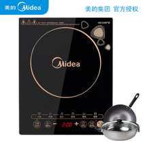 美的（Midea）电磁炉 触控按键 黑晶面板 八档火力 一键爆炒 定时功能 C21-WK2102(黑色 热销)