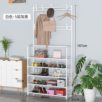 鞋架子进门口简易多层防尘收纳柜家用宿舍结实多功能特价清仓鞋柜(升级C款80CM（5层）白色)