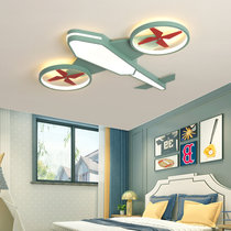 北欧创意卡通男孩卧室led飞机吸顶灯创意梦幻儿童房飞机造型吊灯(1头小号 单色)