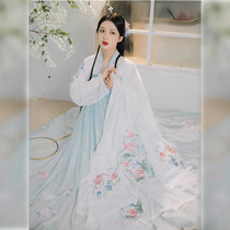 韶华倾 墨子研原创汉服女齐胸齐腰襦裙重工刺绣6米摆春夏非古装(大袖衫  单件 XL)