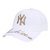 MLB帽檐白色金标ny鸭舌帽32CPIK831-50Q均码白 百搭