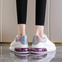 2022年春季新款小白鞋女韩版麦昆鞋气垫女鞋时尚潮流鞋子M001(亮尾白彩 39)