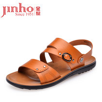 金猴 Jinho2015新款夏季男凉鞋 时尚舒适平底日常休闲套脚沙滩凉鞋男 Q38015(黄色)