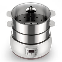 利仁DZG-D8003电蒸锅家用多功能电热蒸煮锅小型迷你双层全自动(白色)