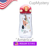 美国 cup mystery 进口材质卡通创意小巧吸管提绳儿童随手杯(紫色 紫色)