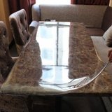德洛德环保PVC软玻璃桌布普通厚度厚正方形80x80cm