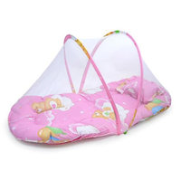 普润 大号便携式折叠宝宝蚊帐带垫背枕头/婴儿蚊帐