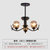 新款现代简约轻奢北欧吊灯客厅魔豆吊灯创意个性家用现代鹿头灯卧室餐厅灯（赠送配套灯泡）(158-3（琥珀色灯罩）)
