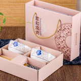 陶瓷餐具套装碗筷子套装礼盒结婚回礼公司企业礼品(勾藤蓝花-两碗两筷)