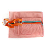 户外便携旅行收纳袋四件套整理网袋 衣服分类收纳袋粉(粉色 套装)