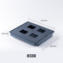 日本AKAW电视空调遥控器挂盒挂壁式收纳盒免打孔储物盒杂物整理盒(蓝色-大)