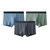 LPCSS品牌男士内裤60S莫代尔时尚纯色透气舒适夏季薄款四角平角裤(锆蓝+绿色+深灰 XL)