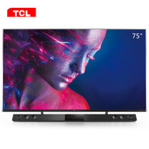 TCL彩电75C10 75英寸 4K超高清 远场语音  量子点全面屏电视 黑