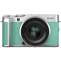 富士微单（FUJIFILM）X-A7/XA7 XC15-45 薄荷绿 微单/照相机 2420万像素 4K视频 蓝牙WIFI