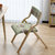 匠林家私餐椅现代简约椅子创意休闲椅可折叠电脑椅实木椅靠背椅(绿色红花 默认)