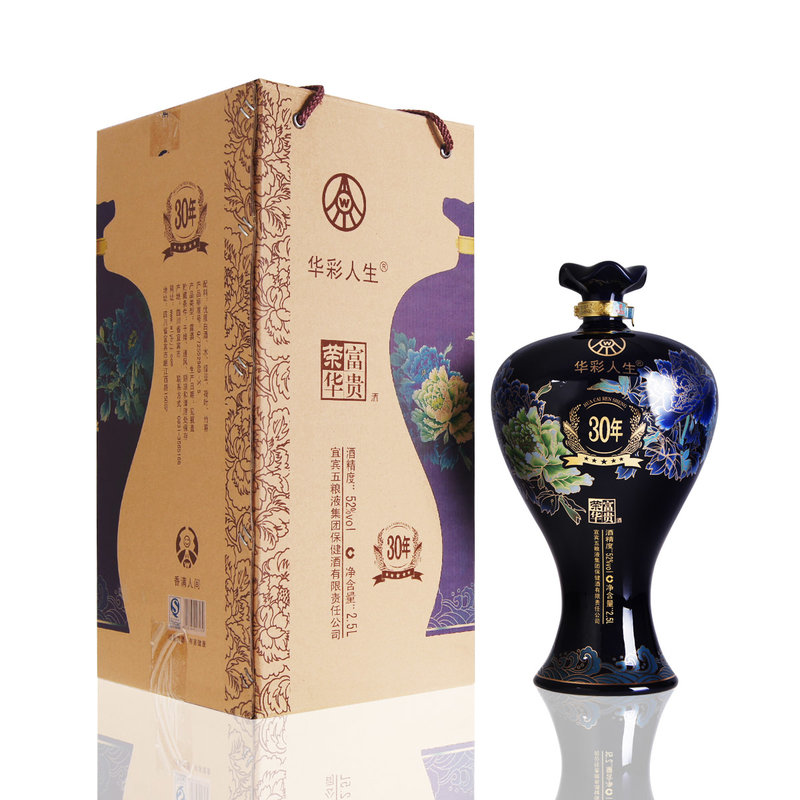 白酒购酒网五粮液华彩人生30年香满人间52度2500ml白酒返回商品页