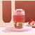 果兹GUOZI 双饮口玻璃咖啡杯GZ-J013 高颜值玻璃杯男女夏季办公室茶杯车载便携水杯果饮吸管杯子350ml(胭脂粉)