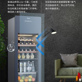 美的JC-160GEM冰箱冰吧家用客厅小型透明冷藏柜办公室酒柜160L(银色 160升)