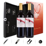 法国原瓶进口葡萄酒 曼诺干红葡萄酒双支礼盒装750ml*2 媲美奔富
