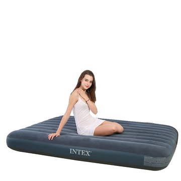 INTEX充气床垫线拉技术专利款64735183*203*25cm 露营气垫床 户外防潮垫 家用空气床午休躺椅双人折叠床