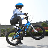 优贝儿童自行车16寸表演车蓝色 男女孩脚踏童车单车 全网爆款 宝宝成长好伙伴