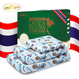 panaTT泰国进口儿童乳胶枕头 婴儿幼儿防偏头枕头 学生护颈椎透气枕芯 小学生天然枕头(3个月-2岁婴儿乳胶枕)