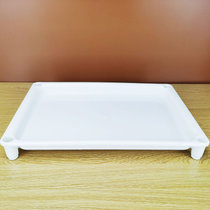 塑料饺子盘沙县小吃水饺盘冰箱速冻冷冻食品盘商用长方形家用托盘(白色 默认版本)