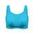 大胸显小胸运动内衣女薄款防下垂大码胖mm防震健身跑步背心式文胸(85F 蓝色)