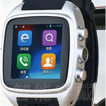 【厂家直销】手机手表智能wifi安卓双核3G智能上网通话防水GPS导航(银色 厂家正品直销)
