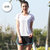 凯仕达男圆领女短袖速干衣 情侣款吸湿排汗运动户外速干T恤DDLZ1703(女款-白色 M)