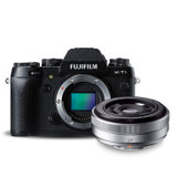 富士（FUJIFILM）X-T1 单电 全天候防滴防尘复古微单相机 XT1(27mmF2.8镜头 套餐二)