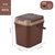 茶桶茶渣桶垃圾排水桶接水储水桶茶台废水桶茶具配件家用小茶水桶(棕色7升+排水管三件套)
