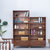 恒兴达 北欧实木书柜现代简约书房展示柜书架家用白橡木储物格子柜置物柜(胡桃色 矮书柜)