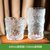 冰川纹玻璃杯家用高颜值杯子水杯女夏季果汁杯ins风咖啡杯啤酒杯(【冰川杯】透明矮款1只+高款1只)