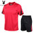 夏季新款跑步运动服透气男夏健身速干运动短袖五分短裤运动套装男   BSD2906(浅绿色 XXL)