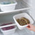 冰箱保鲜盒 厨房沥水篮 双层带盖方形蔬菜水果洗菜筐 3件套(红色)(1个装)