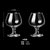 玻璃威士忌洋酒杯套装小号白兰地矮脚高脚葡萄红酒杯啤酒杯子家用(4号杯180ml-2个装)