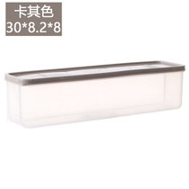 有乐B625冰箱塑料带盖日式面条收纳盒食物保鲜盒厨房杂粮挂面密封盒lq4032(卡其色)